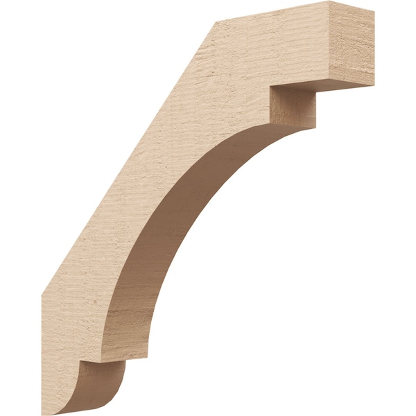 Ekena Millwork 3-inch W x 18-inch D x 18-inch H Aspen Rough Cedar Woodgrain TimberThane Knee Brace, Primed BRCUR03X18X18ASPRCPR - main